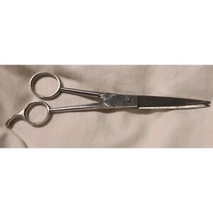 Vintage Hot Drop Forged Steel Barber Scissors, ITALY 8"
